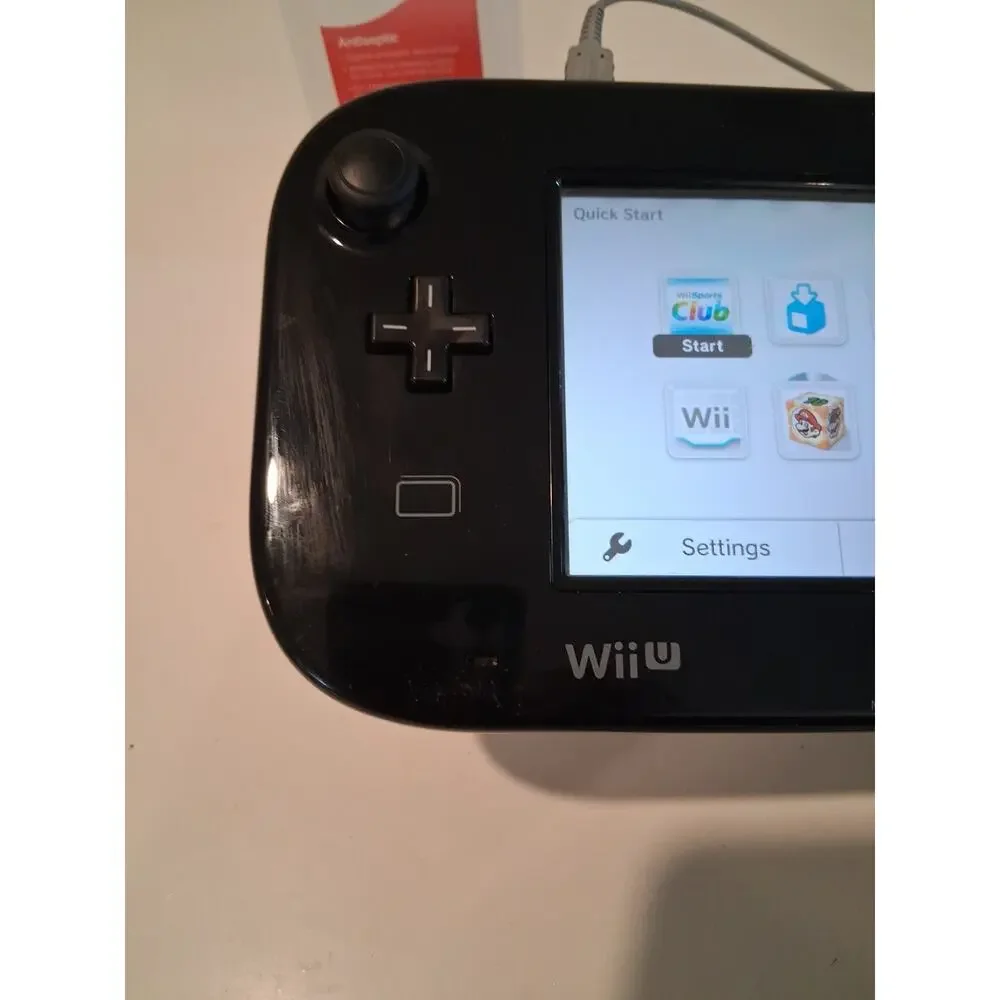 Official Nintendo Wii U GamePad Black WUP-010 w/ Charger - TESTED (Gamepad Only,